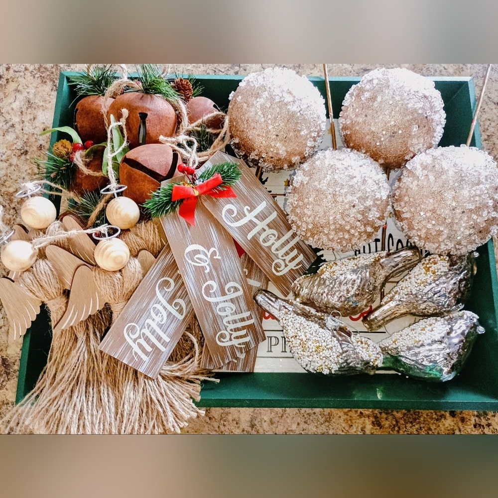 Christmas Decoration Brown, Beige & Tan Tree Ornaments 18 Piece Bundle
